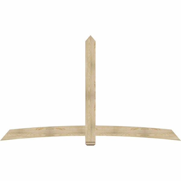 Ekena Millwork Bellingham Rough Sawn Timber Gable Bracket, Douglas Fir, 108"W x 63"H x 2"D x 6"F, 14/12 Pitch GBW108X63X0206BEL00RDF - main